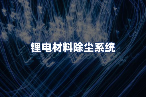 锂电材料除尘系统